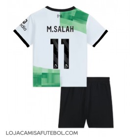 Camisa de Futebol Liverpool Mohamed Salah #11 Equipamento Secundário Infantil 2023-24 Manga Curta (+ Calças curtas)